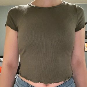 Dark green crop top